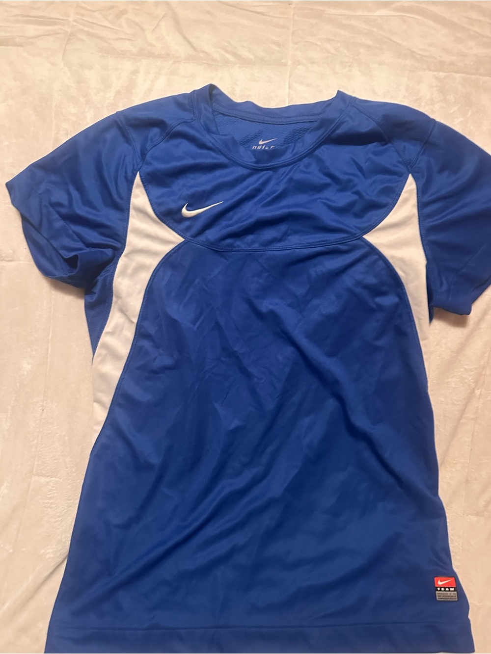 Nike Blue and White Athletic Tee